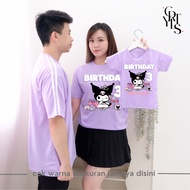 Carotyles Birthday T-Shirt Tops STRIP KURO BDAY Birthday CUSTOM NAME and NUMBER (1-9) Couple Family 