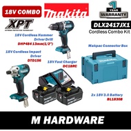 MAKITA 18V Combo Set DLX2417JX1 [18V Cordless Hammer Driver Drill DHP484 + 18V Cordless Impact Driver DTD156 ]