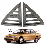 COVER PINTU BELAKANG PROTON WIRA WINDOW COVER Rear Side 3D Carbon Window Triangle Mirror Cover Prote