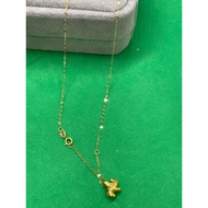 PAWNABLE SAUDI GOLD NECKLACE 21k PENDANT 18k CHAIN