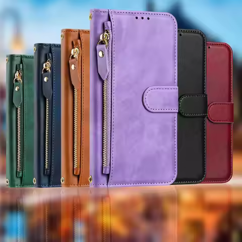 Zipper Wallet Case For OPPO A5 Pro 5G 4G Crossbody Leather Flip Funda For OPPO A6 Pro A80 A60 A40 A9
