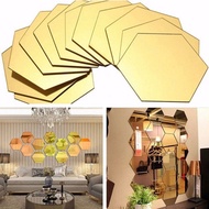 Multi Size Removable Acrylic Mirror Setting Hexagon Wall Sticker/ Creative Decal Honeycomb Mirror for Home Living Room Bedroom Decor