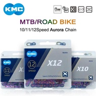 KMC Aurora Bicycle Chain X10 X11 X12 MTB Chains 10S 11S 12S Road MTB Bike Current Mountain Bikes Cur