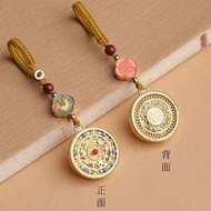 High-End Transfer Disk Style Unique Chain Pendant Key Sand Gold ss30 Men Women Keychain Car Key Smal