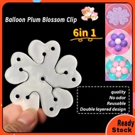 Clip Balloon 6 in 1 Ballon Balon Belon(Flower)/Balloon Decoration 气球梅花夹
