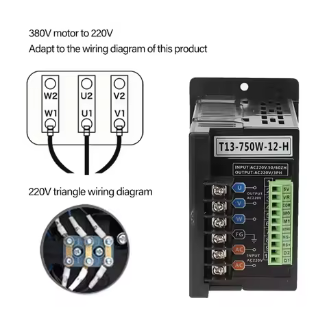 Efficient 750W AC220 Variable Frequency Supports Single Phase Input And Three Phase Output T13-750W-