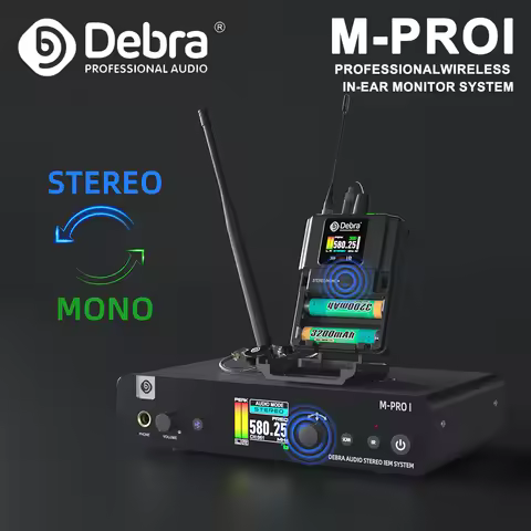 Debra M-PROI Wireless Audio System 560-690MHz Bluetooth 24bit/44.1kHz 7ms Delay 80m Range for Studio