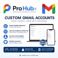 「ProHub」*HIGH QUALITY PRIVATE CUSTOM GMAIL ACCOUNT (Fully private for personal use)* Chat for more i