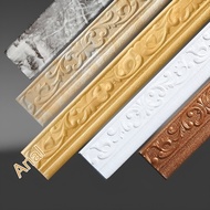 ✨ [Self-Adhesive 10M] 3D Foam Waistline Moulding/Skirting Board/Ceiling Corner Line Trim - Peel and 