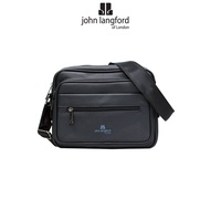 JOHN LANGFORD Men's Messenger Bag / Synthetic Leather / Black / JLC220P2
