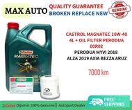 Castrol Magnatec 10W40 10W-40 Semi Synthetic Engine Oil 4L Original + Perodua Oil Filter 15601-00R02