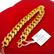 LAELA RANTAI TANGAN BENSON BERCORAK 2C HOLLOW  EMAS TULEN 916 GOLD BRACELET