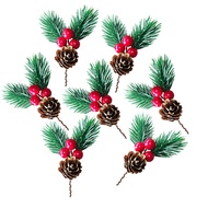 Christmas Decoration Simulation Christmas Tree Red Pine Cone Pendant DIY Gift Box Decoration Accesso
