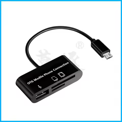 2PCS Micro usb Card SD Reader Adapter Cable SD& Micro SD TF Connection Smart Memory Card reader for 