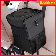 [Flourish] Car Trash Can with Lid Vehicle Garbage Can for Front and Back Seat Van