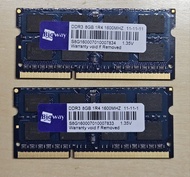 (兩條)DDR3 8GB 1600MHz RAM 記憶體