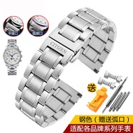 Đồng Hồ Nam Citizen Eco-Drive Butterfly Buckle Steel Band Stainless Steel Band Air Hawk Orange Color