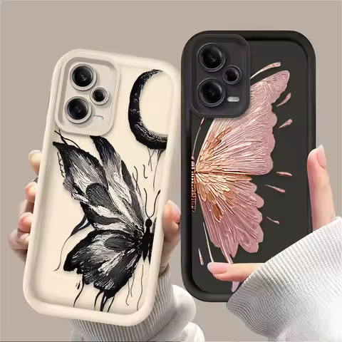 Retro Rose Gold Butterfly Case for Xiaomi Redmi A5 A4 A3 A3X A2 A1 Plus 13X Redmi K80 Ultra K70 K70E