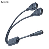 WILI MultiPurpose DC5V-25V to DC5V Power Splitter DC5 5x2 1mm to USB Power Cable