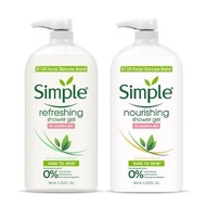 Simple Refreshing Shower Gel / Nourishing Shower Gel 1L 1000ml Kind to Skin