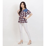 Ba8637 short sleeve batik Blouse / Women's batik top