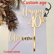 Birthday Cake Topper Custom, Acrylic Toppers, Personalized Acrylic Birthday Cake Decoration,Annivers