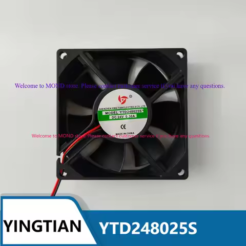 YTD248025S Server Cooling Fan 24V 8cm 80x80x25mm 0.30A 0.23A 0.35A High Air Flow CPU Welding Machine