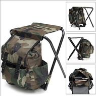 Outdoor Portable Mountaineering Backpack Chair Foldable Fishing Stool Camping Chair Mountaineering Bag Foldable Mountaineering Bag