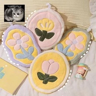 manysincerity Cute Coral Velvet Tulip Hand Towel Soft Kitchen Absorbent Cleaning Cloth Hanging Towel