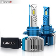 TXVSO8 1คู่32000LM H11 H1 H3 H4 Led HB3 9005 HB4 9006 H8 H11 H7 9012 HIR2 3570 ZES LED Canbus ไฟหน้า