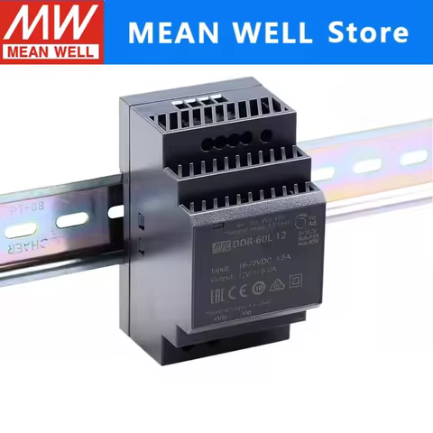 MEAN WELL DDR-60G-24 60W DIN Rail Type DC-DC Converter DDR-60G 24V 2.5A