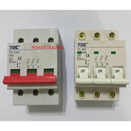 TBC 100A/63A 3POLE ISOLATOR 415V 50HZ