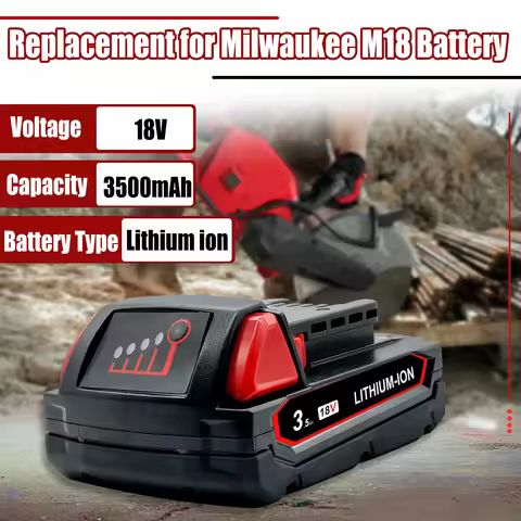 For Milwaukee M18 Battery 3.0Ah 18V Li-Ion M18B5 48-11-1860 48-11-1850 48-11-1840 48-11-1830 48-11-1