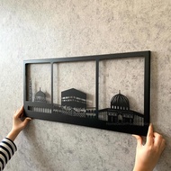 Metal Mecca Islamic Wall Art Kufi Khat Hiasan Dinding