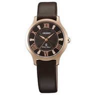 Orient Ladies's Quartz Dark Brown Leather Strap Watch FUB9B001T0