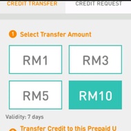 Umobile Credit Share RM10