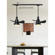 Fan Light Walnut Color Retro Style Dining Room Living Room Ceiling Fan Light Magnetic Track Medieval