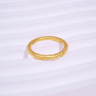 Tyrell 999 Patterned Ring l 999 Gold Emas tulen (100% AUTHENTIC)