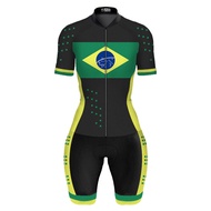 Female Cycling Monkey Bicyle Jersey Sets Summer Bike Clothing Jumpsuit Skinsuit Short Sleeve Pro Tea