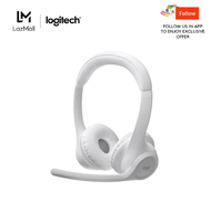 Logitech Zone 300 Wireless Bluetooth Headset With Noise-Canceling Microphone Compatible with Windows Mac Chrome Linux iOS iPadOS Android – Black/Off-White/Rose