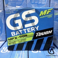 แบตเตอรี่รถยนต์ GS MFX 90L MFX 90 R (แบตเตอรี่กึ่งน้ำกึ่งแห้ง) 80แอมป์