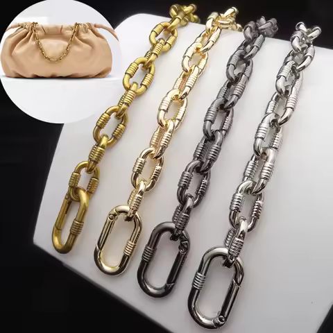 Purse Chain Bag Strap Metal Bag Chain DIY Accessory Replacement Lock Buckle Wallet Chain For Crossbo