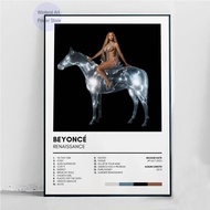 Mt Beyonce Renaissance Music Album Poster Tracklist Wall Art Picture Canvas Painting Poster Hd Print