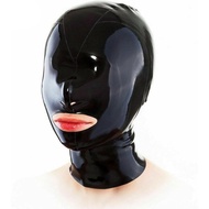 Latex Hood Sexy Face Rubber Mask with Zipper for BDSM Party Cosplay Holiday