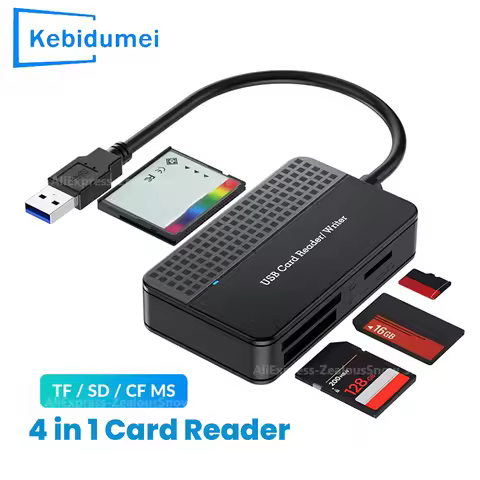 All In One Memory Card Reader USB/Type-C Smart Card Reader SD TF CF MS Compact Flash Card Adapter 20