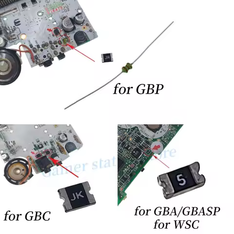 1/10/20/30/50/100PCS Motherboard Fuses F1 F2 For Gameboy GBA GBC GBP GBA SP WSC Fuse Game Console Re