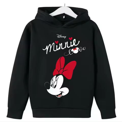 Disney Girls Clothing Cartoon Anime Graphic Mickey Minnie Mouse Sweatshirt Children's Casual Fashion