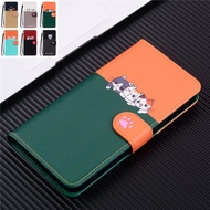Suitable for IPhone 6 6S 7 8 Plus Apple Casing SE2 SE3 Protective Case IPhone5 5s Phone Case Magnetic Buckle Cute Pet Leather Case