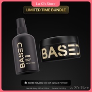 BASED Wave & Style Duo | Sea Salt Spray +Hair clay| Beachy Texture & Medium Hold High Performance | 