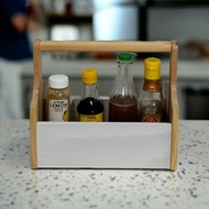 Soy Sauce Bottle Holder/Sauce box stationary/Kitchen Spice Rack/aesthetic Bottle Holder